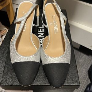 Authentic Chanel slingback heels